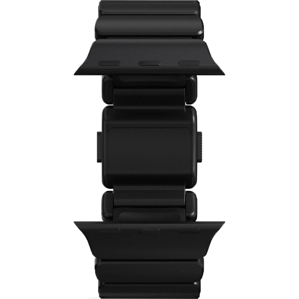 Armband für Apple Watch 49/46/45/44 mm, Nomad Stratos Band, Schwarzer Titan