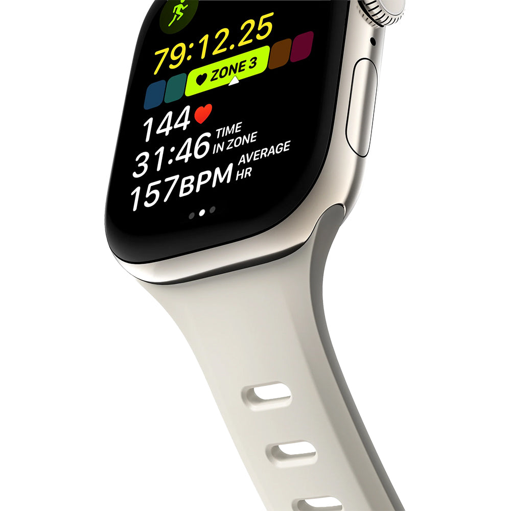 Uhrenarmband für Apple Watch 42 / 41 / 40 / 38 mm, Nomad Tempo Band, Beige
