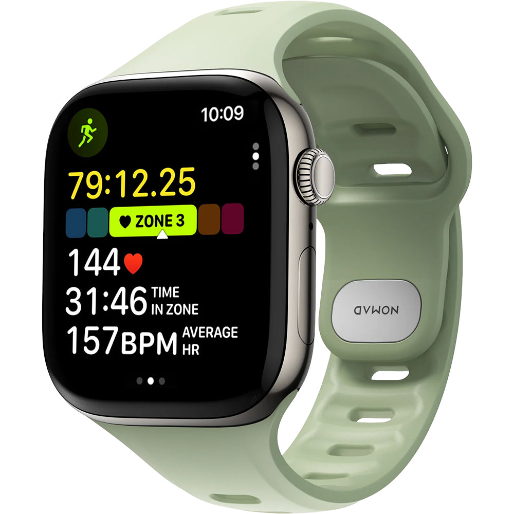 Uhrenarmband für Apple Watch 42 / 41 / 40 / 38 mm, Nomad Tempo Band, Grün