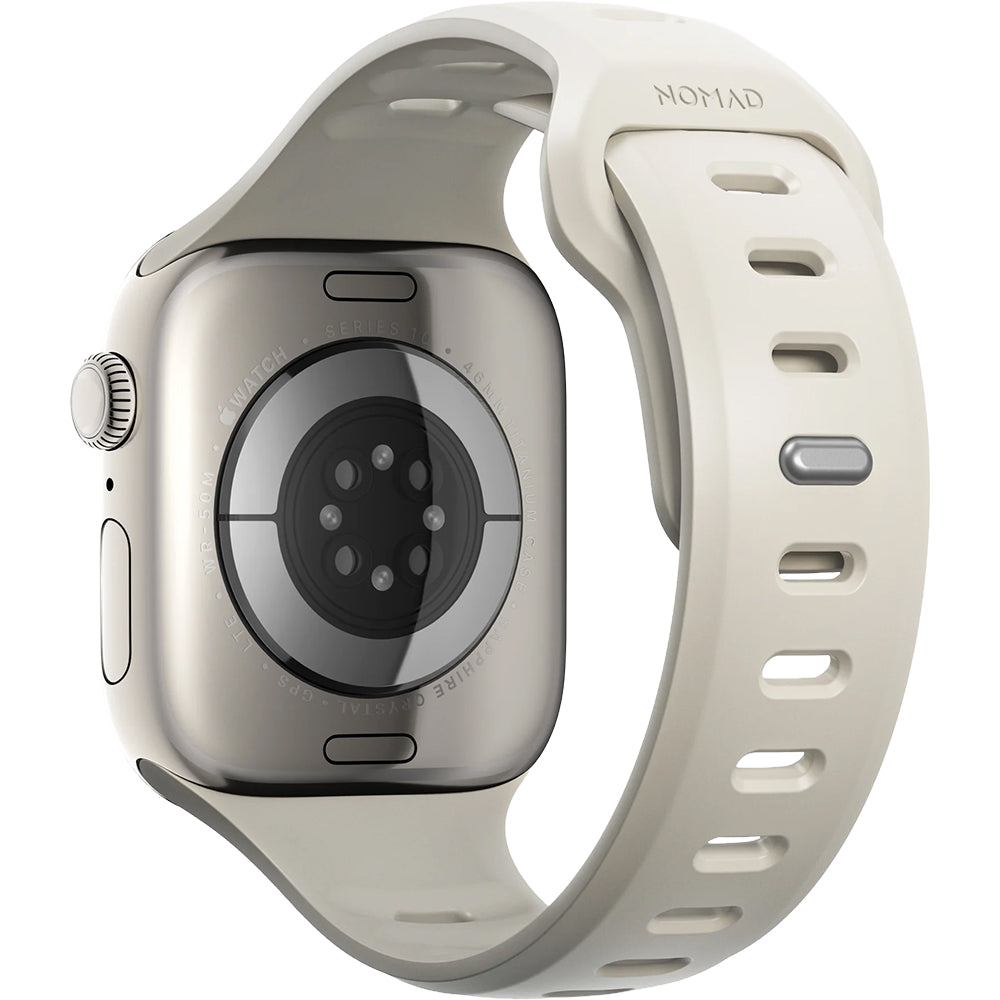 Uhrenarmband für Apple Watch 46 / 45 / 44 mm, Nomad Tempo Band, Beige