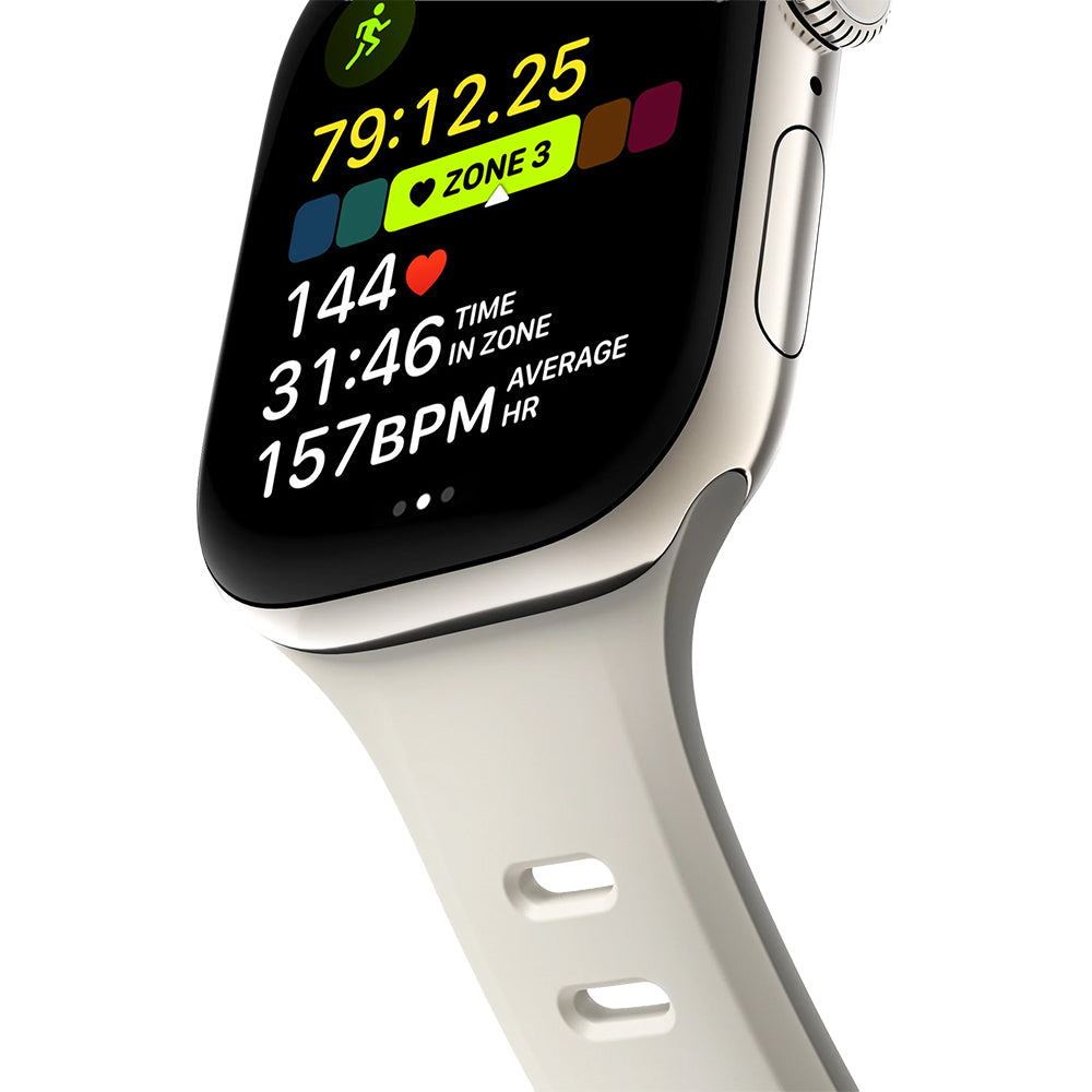 Uhrenarmband für Apple Watch 46 / 45 / 44 mm, Nomad Tempo Band, Beige