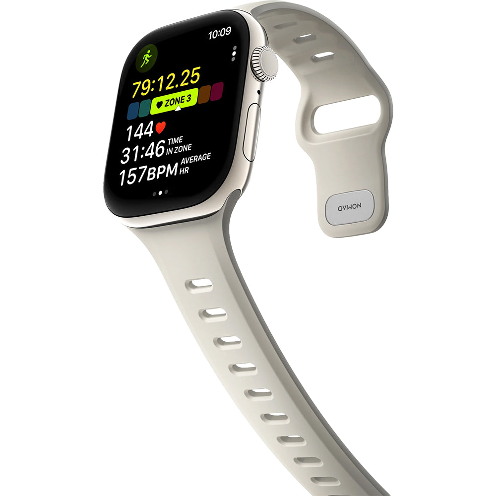 Uhrenarmband für Apple Watch 46 / 45 / 44 mm, Nomad Tempo Band, Beige