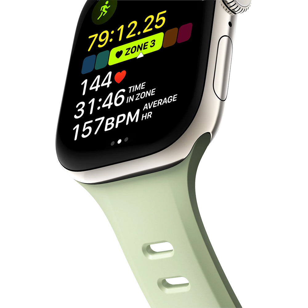 Uhrenarmband für Apple Watch 46 / 45 / 44 mm, Nomad Tempo Band, Grün