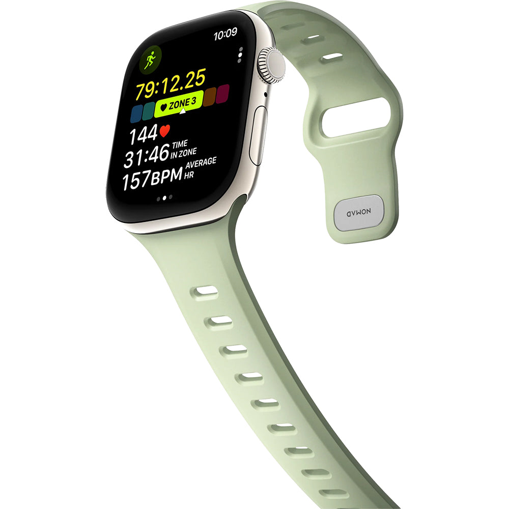 Uhrenarmband für Apple Watch 46 / 45 / 44 mm, Nomad Tempo Band, Grün