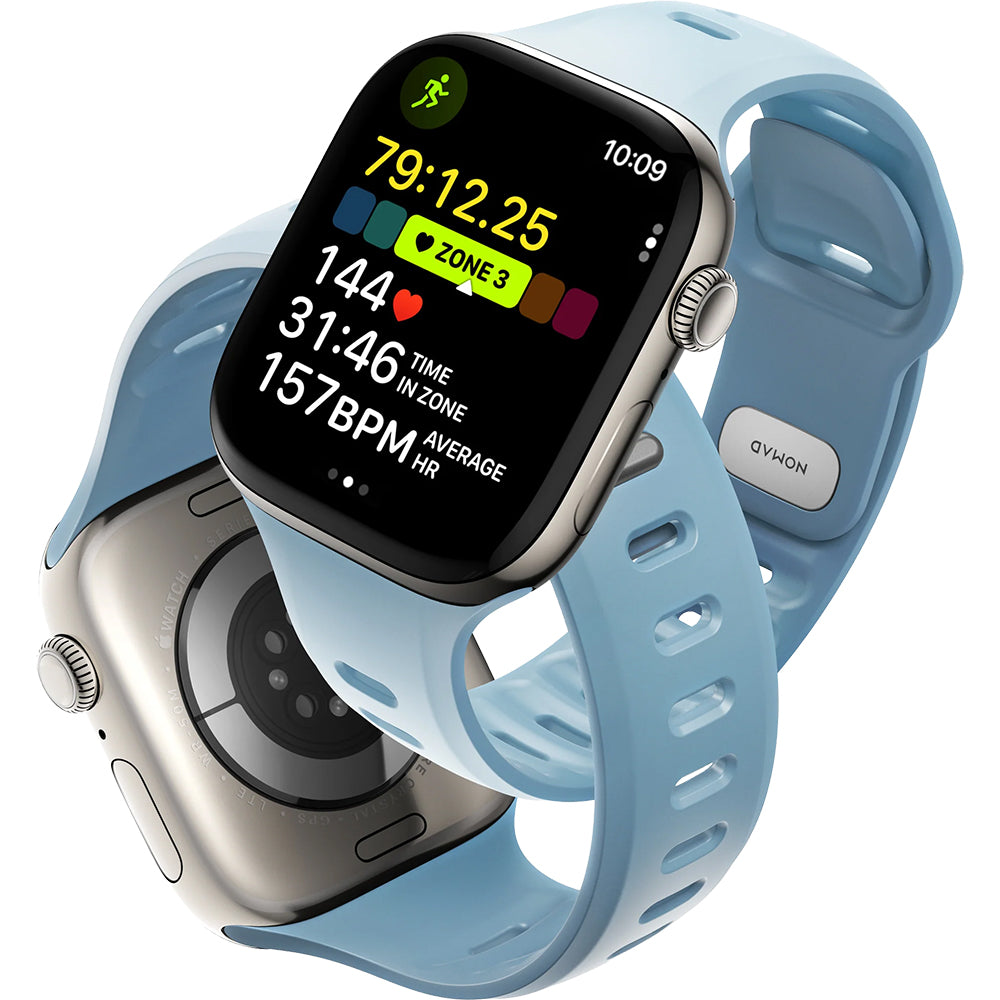 Uhrenarmband für Apple Watch 46 / 45 / 44 mm, Nomad Tempo Band, Blau