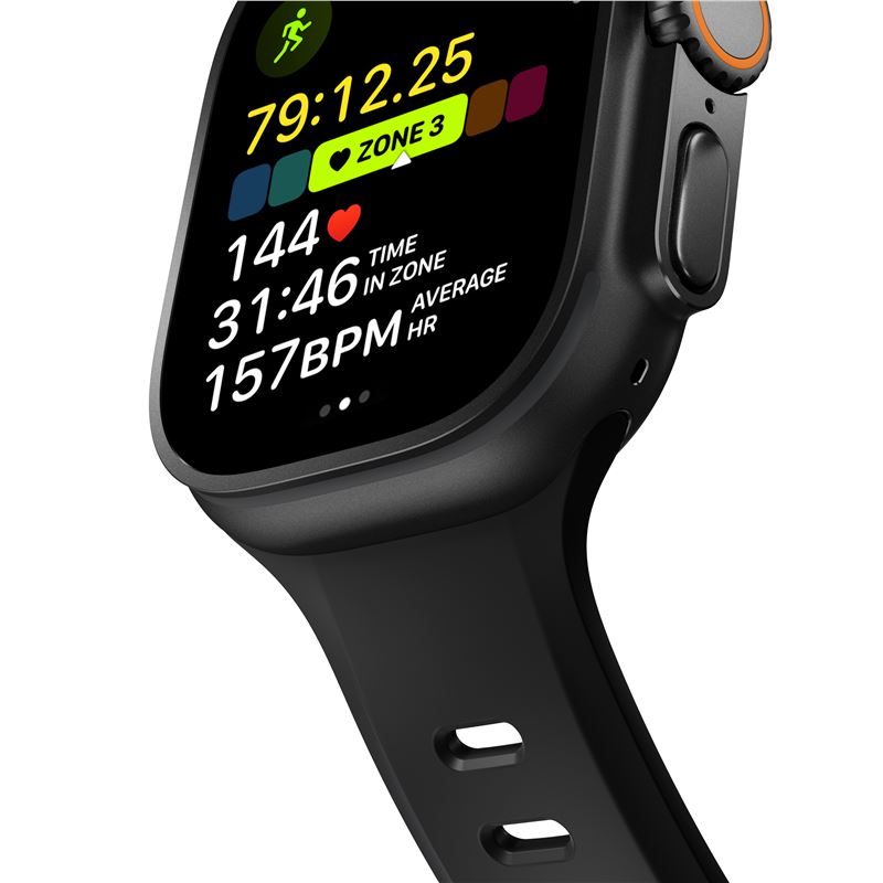 Uhrenarmband für Apple Watch 49 / 46 / 45 / 44 mm, Nomad Tempo Band, Schwarz