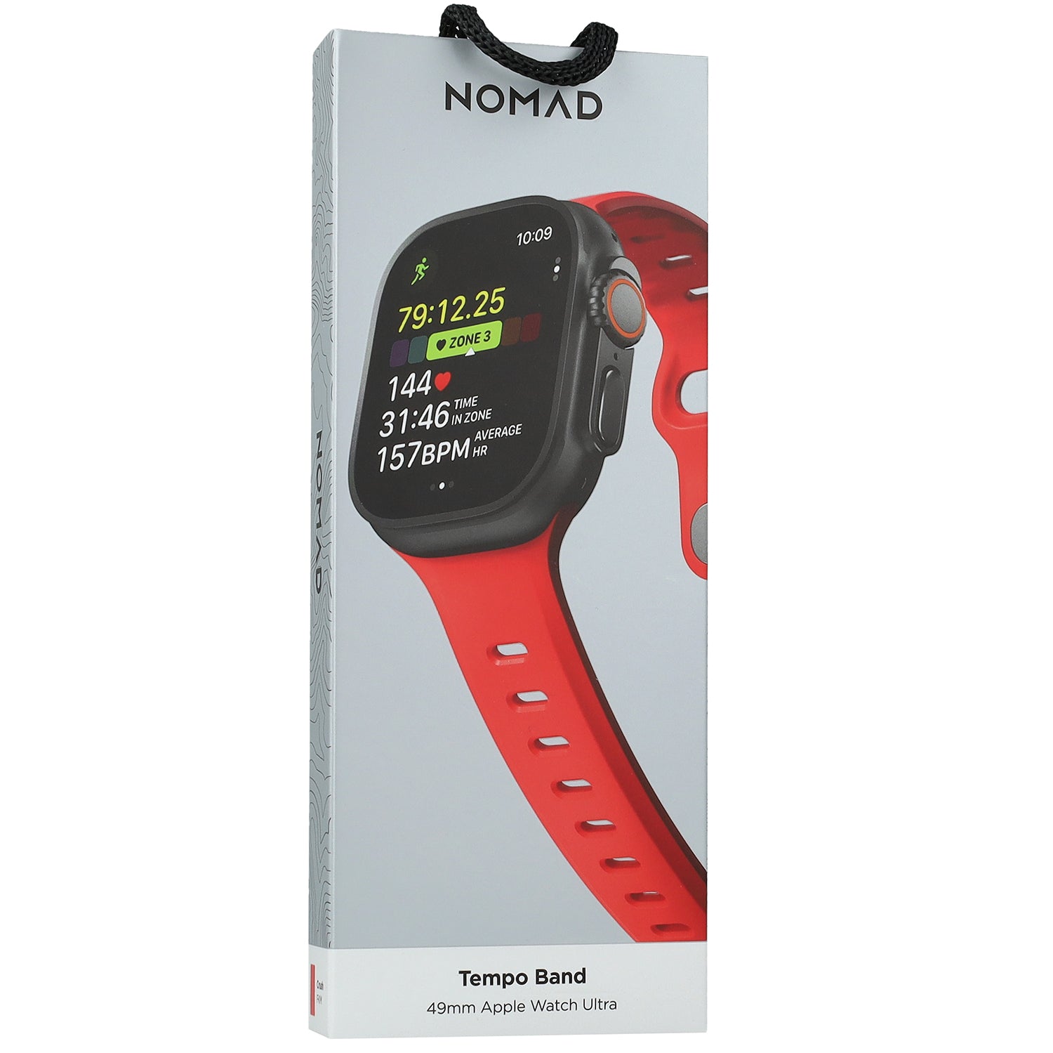 Uhrenarmband für Apple Watch 49 / 46 / 45 / 44 mm, Nomad Tempo Band, Rot