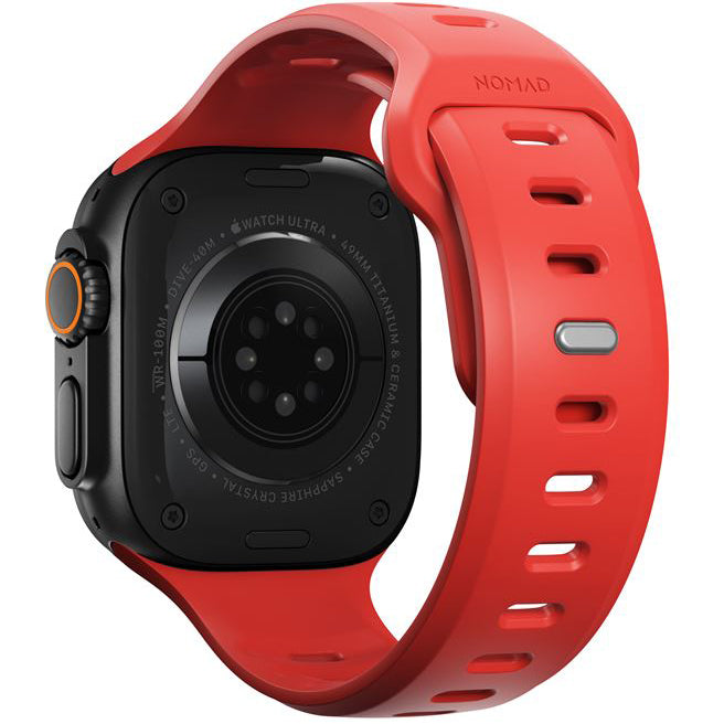 Uhrenarmband für Apple Watch 49 / 46 / 45 / 44 mm, Nomad Tempo Band, Rot
