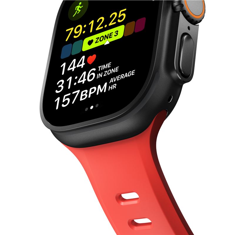 Uhrenarmband für Apple Watch 49 / 46 / 45 / 44 mm, Nomad Tempo Band, Rot