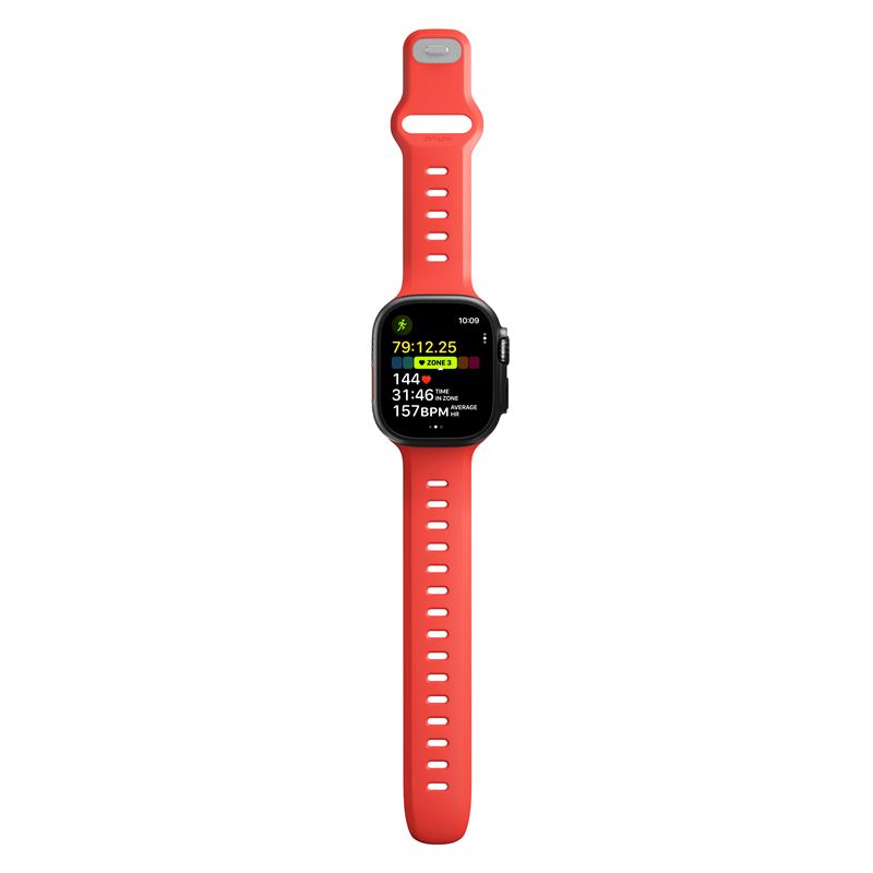 Uhrenarmband für Apple Watch 49 / 46 / 45 / 44 mm, Nomad Tempo Band, Rot