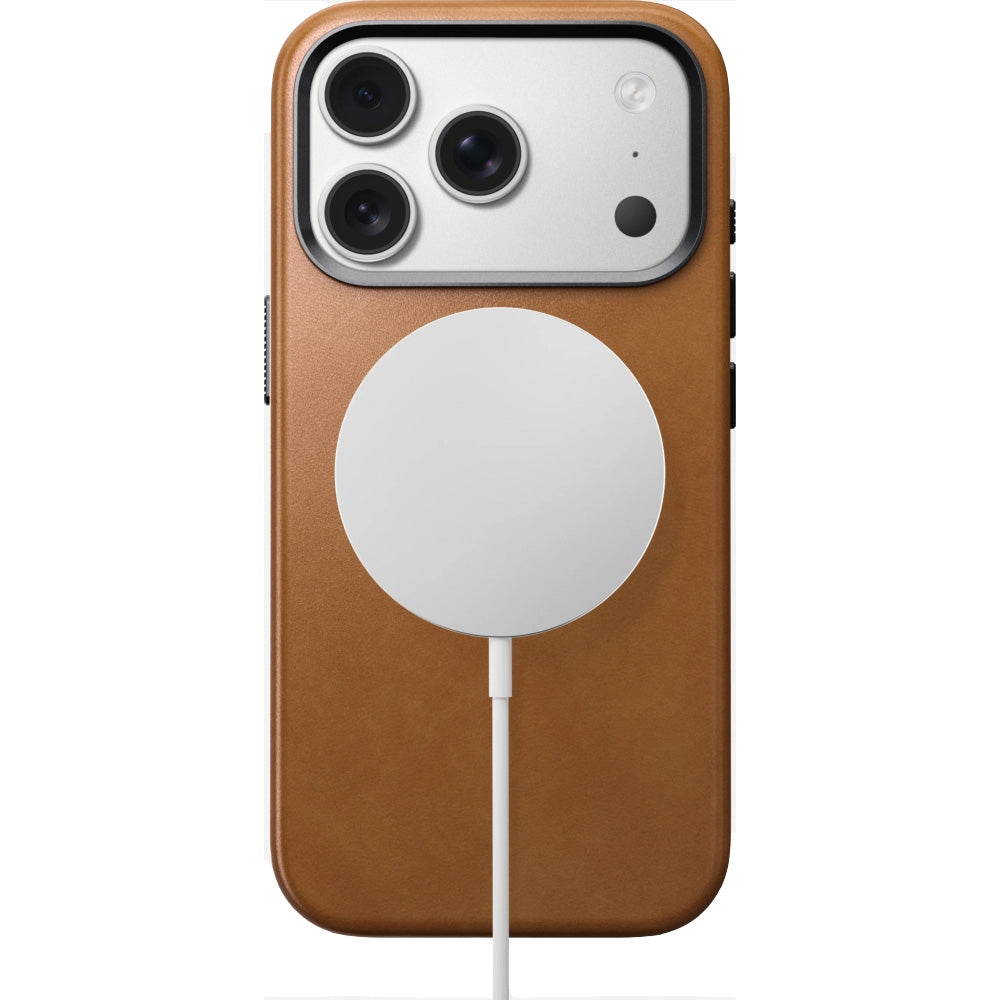 Leder Handyhülle für iPhone 17 Pro mit MagSafe, Nomad Traditional Leather Case, Hellbraun