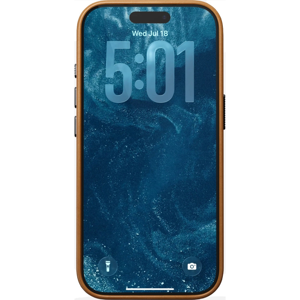 Leder Handyhülle für iPhone 17 Pro mit MagSafe, Nomad Traditional Leather Case, Hellbraun