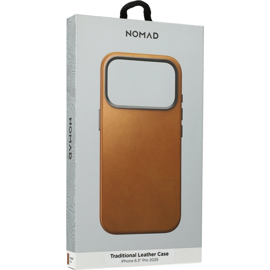 Leder Handyhülle für iPhone 17 Pro mit MagSafe, Nomad Traditional Leather Case, Hellbraun