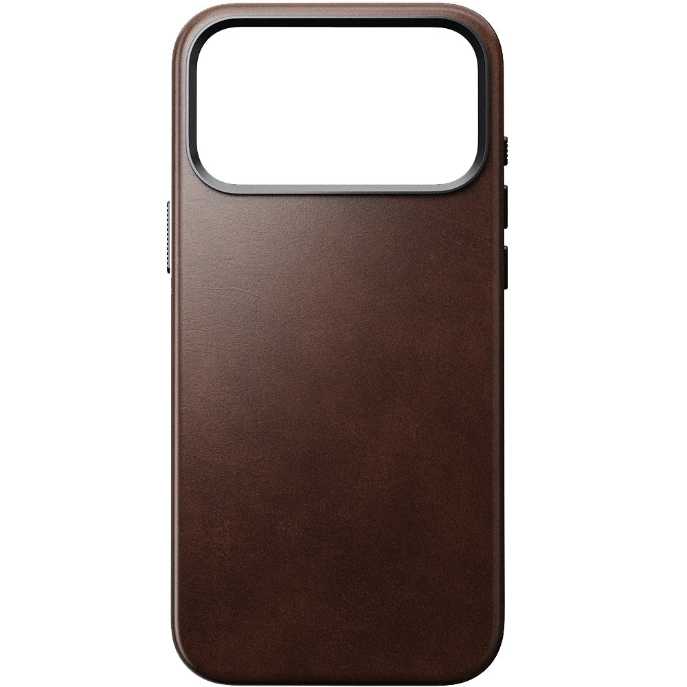 Leder Handyhülle für iPhone 17 Pro Max mit MagSafe, Traditional Leather Case Horween Series, Rustikal Braun