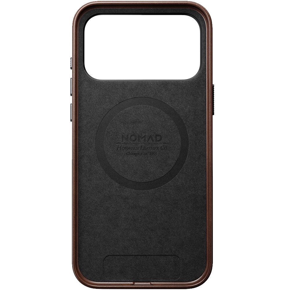 Leder Handyhülle für iPhone 17 Pro Max mit MagSafe, Traditional Leather Case Horween Series, Rustikal Braun