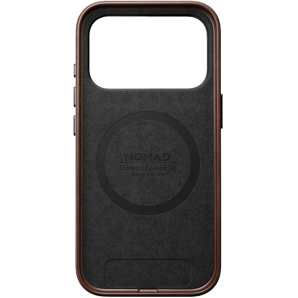 Leder Handyhülle für iPhone 17 Pro mit MagSafe, Traditional Leather Case Horween Series, Rustikal Braun