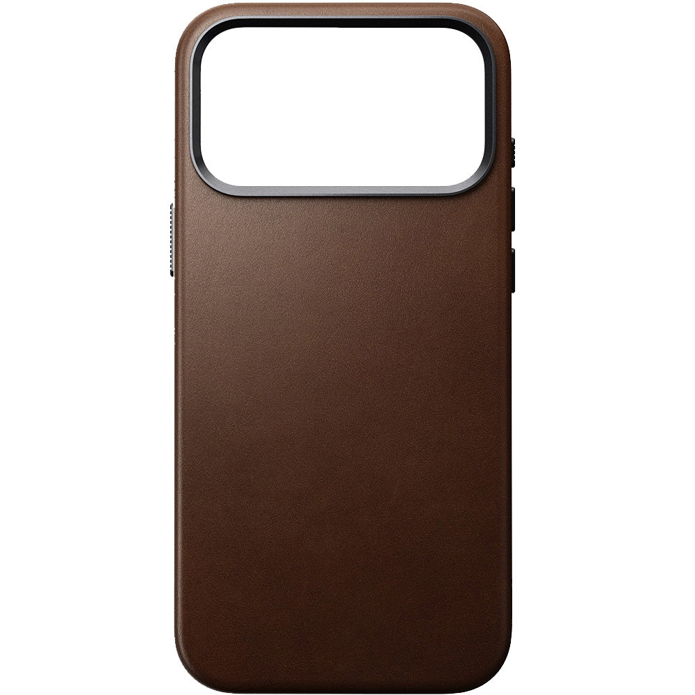 Leder Handyhülle für iPhone 17 Pro Max mit MagSafe, Nomad Traditional Leather Case, Braun