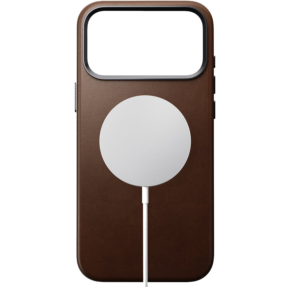 Leder Handyhülle für iPhone 17 Pro Max mit MagSafe, Nomad Traditional Leather Case, Braun