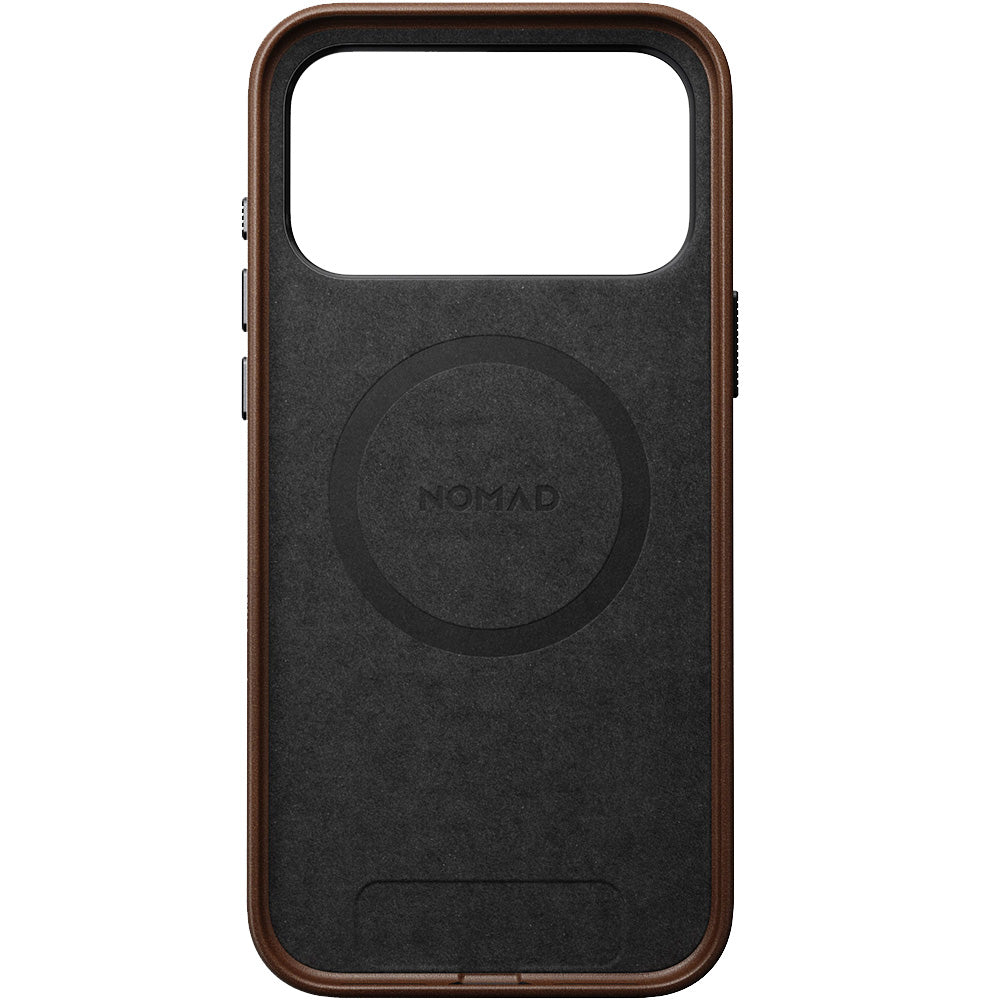 Leder Handyhülle für iPhone 17 Pro Max mit MagSafe, Nomad Traditional Leather Case, Braun