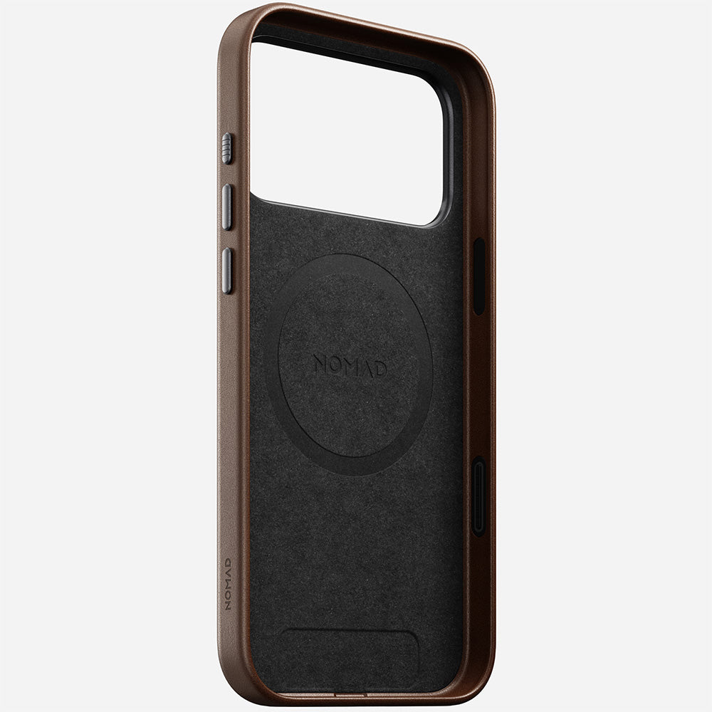 Leder Handyhülle für iPhone 17 Pro Max mit MagSafe, Nomad Traditional Leather Case, Braun