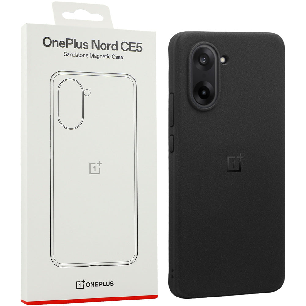 Original-Handyhülle für OnePlus Nord CE5 5G, OnePlus Sandstone Magnetic Case, Schwarz