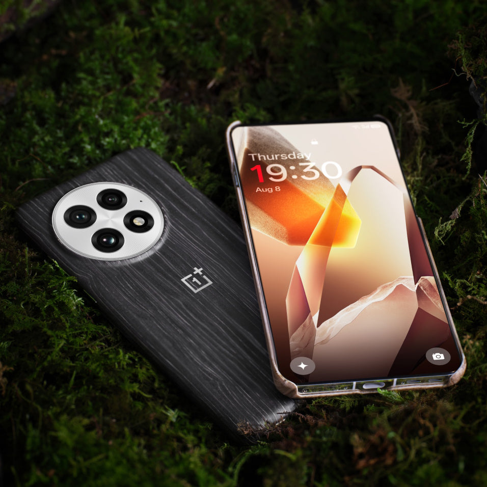 Original-Handyhülle für OnePlus 13, OnePlus Wood Magnetic Case, Schwarz
