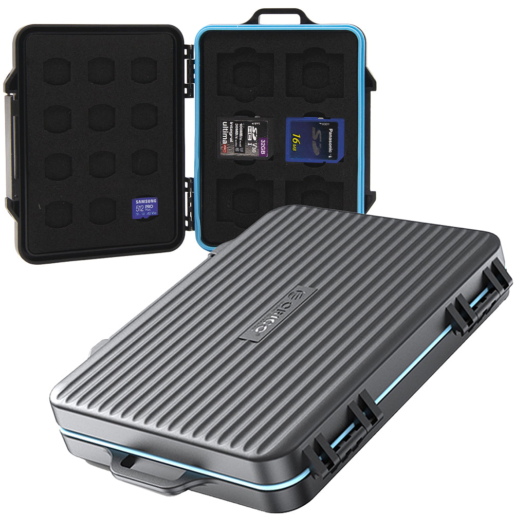 Speicherkarten Etui für 18x MicroSD, 6x SD, Orico Storage Case PHCD, Schwarz