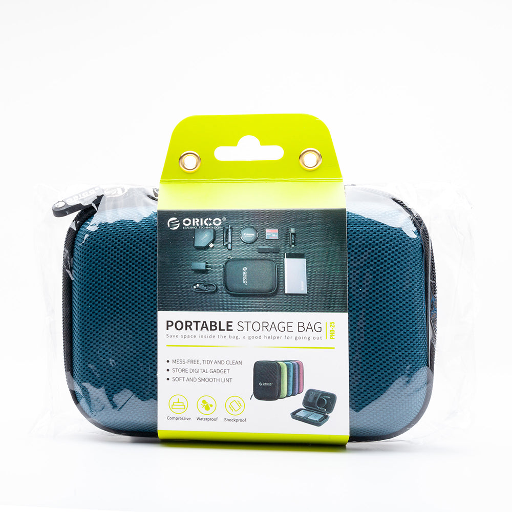 Schutzhülle für externe Festplatte 2,5" und Zubehör, Orico Portable Storage Bag, Blau