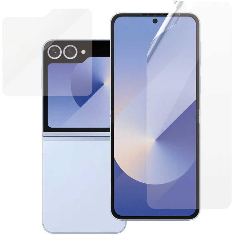 PanzerGlass Ultra-Wide Fit TPU Folie + Classic Fit Glass gehärtetes Glas Set für Galaxy Z Flip7 FE / Z Flip6