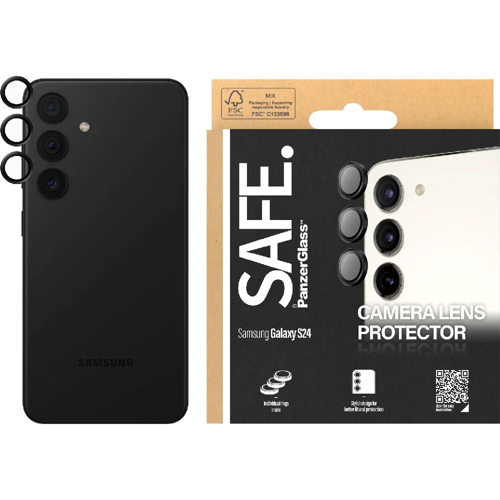 Gehärtetes Glas für Galaxy S24, Safe by PanzerGlass Camera Lens Protector