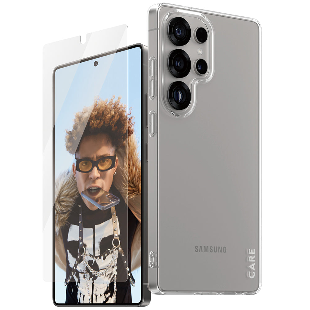 Handyhülle für Galaxy S25 Ultra, CARE by PanzerGlass Fashion 2in1, Transparent