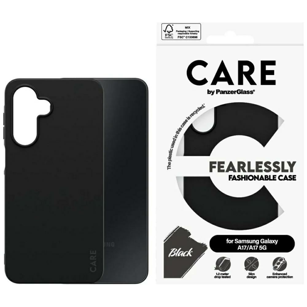 Handyhülle für Galaxy A17 5G / 4G, Care by PanzerGlass Fearlessly Fashionable Case, Schwarz