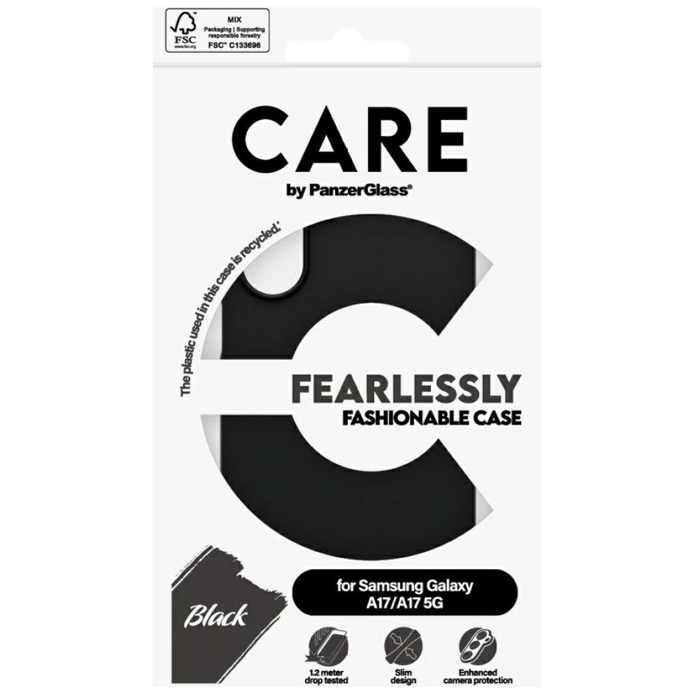 Handyhülle für Galaxy A17 5G / 4G, Care by PanzerGlass Fearlessly Fashionable Case, Schwarz