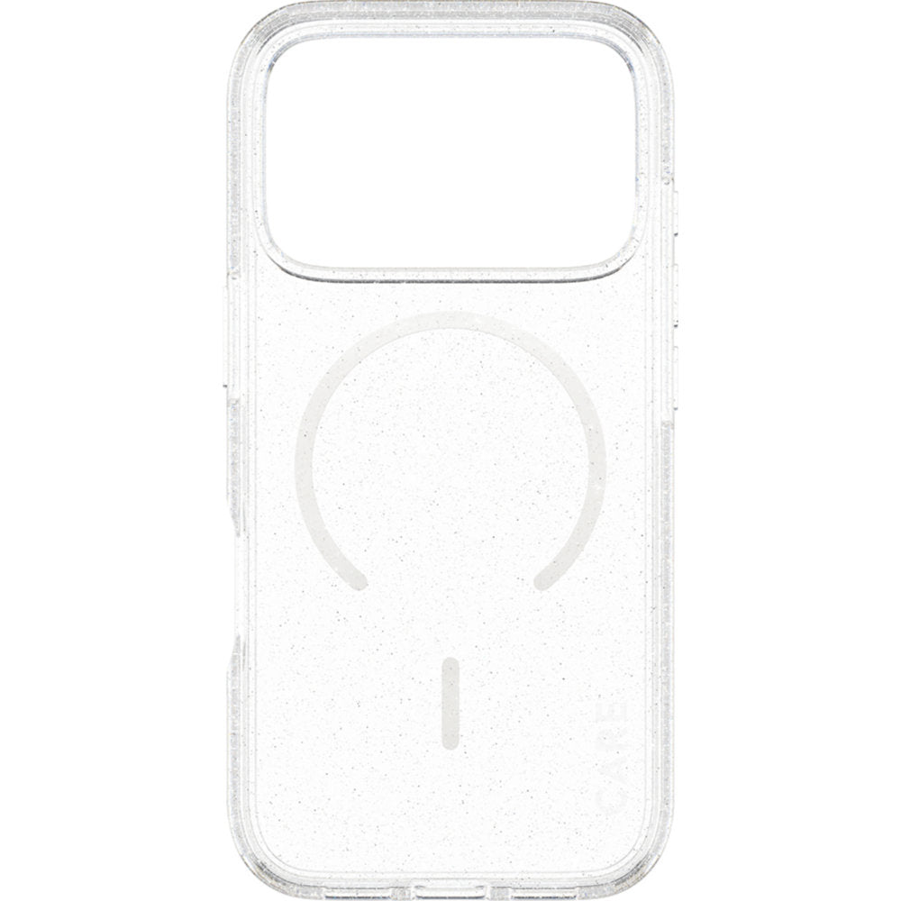 Handyhülle für iPhone 17 Pro, CARE by PanzerGlass Flagship Star Lit Case mit MagSafe, Transparent mit Glitzer
