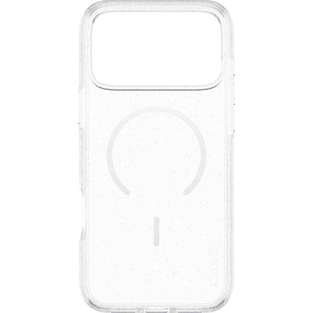 Handyhülle für iPhone 17 Pro Max, CARE by PanzerGlass Flagship Star Lit Case mit MagSafe, Transparent mit Glitzer