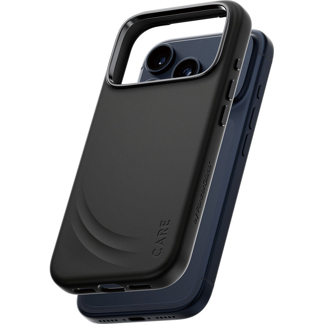 Handyhülle für iPhone 17 Pro, CARE by PanzerGlass Fashion Case Flow, Schwarz