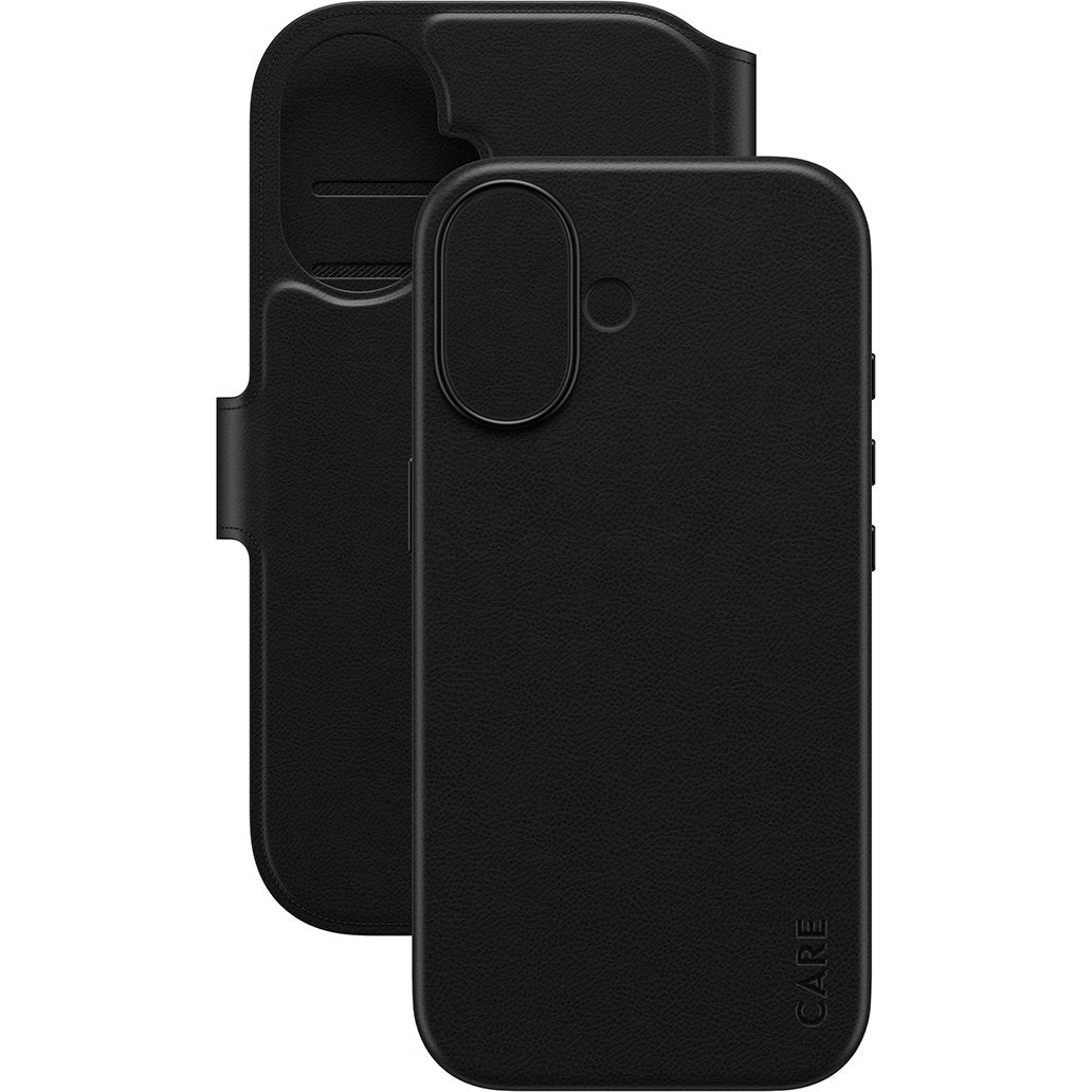 Handyhülle für iPhone 17, CARE by PanzerGlass Feature Tango 2in1 Wallet Magnetic, Schwarz