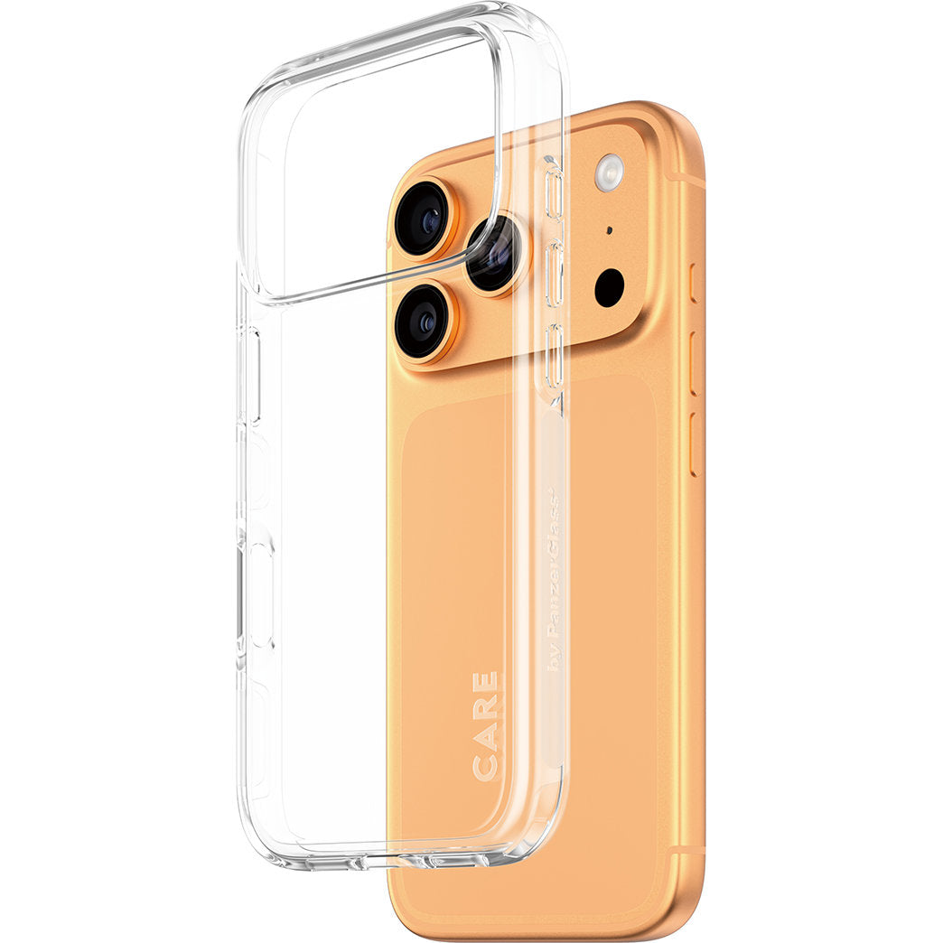 Handyhülle für iPhone 17 Pro, CARE by PanzerGlass Flagship Urban Explorer, Transparent