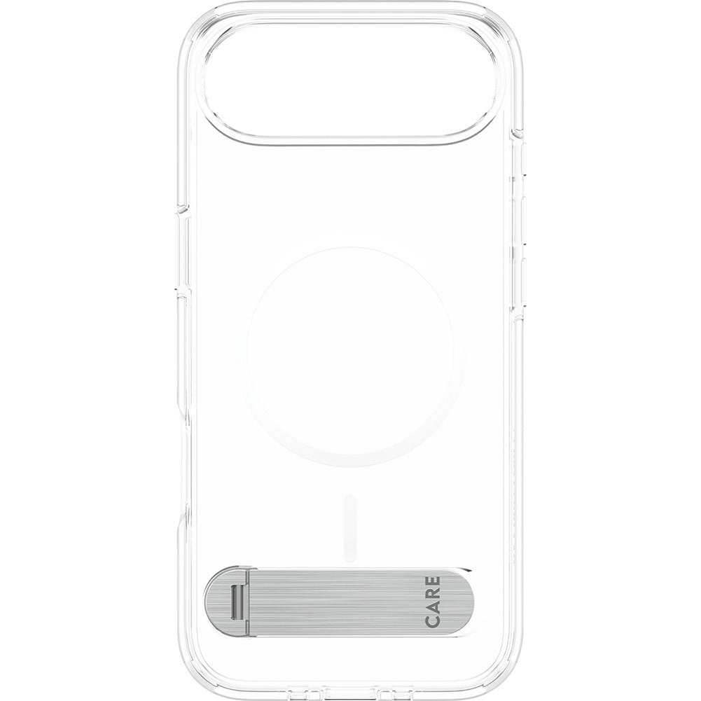 Handyhülle für iPhone Air, CARE by PanzerGlass Kickstand Case mit MagSafe, Transparent und Weiß
