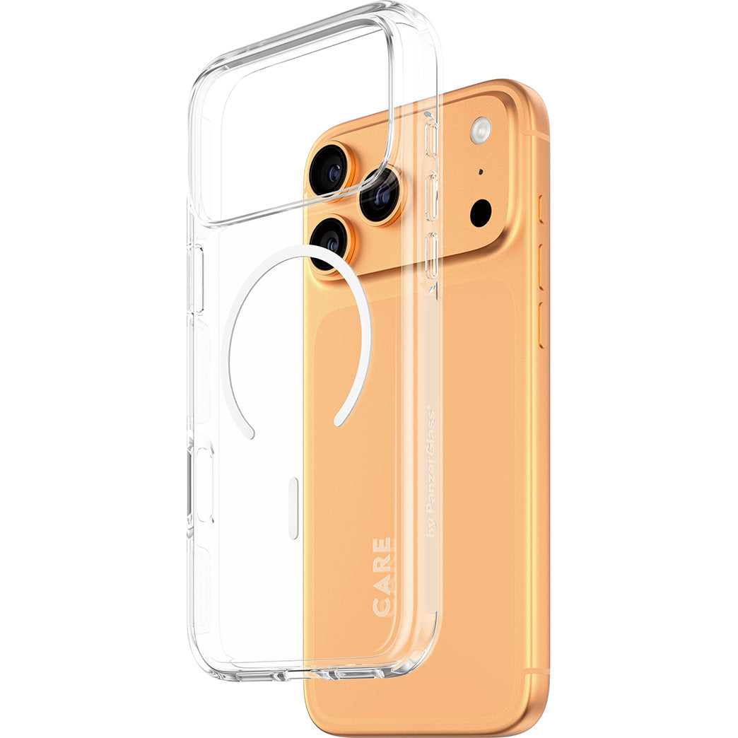 Handyhülle für iPhone 17 Pro Max, CARE by PanzerGlass Flagship Urban Explorer mit MagSafe, Transparent und Weiß