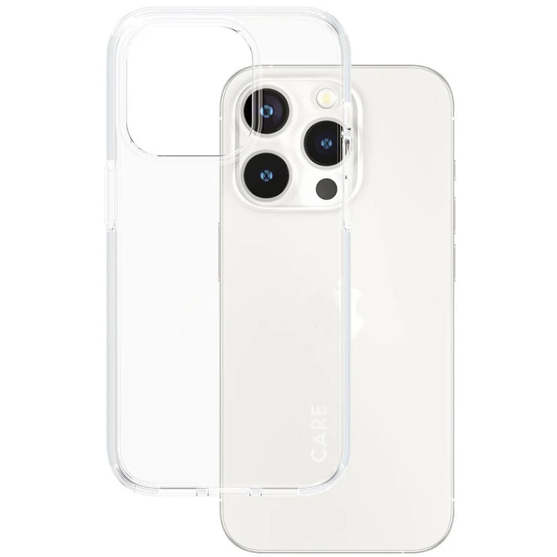 Handyhülle für iPhone 15 Pro, Care by PanzerGlass Urban Combat Case, Transparent