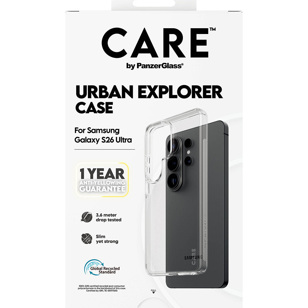 Handyhülle für Galaxy S26 Ultra, CARE by PanzerGlass Urban Explorer Case, Transparent