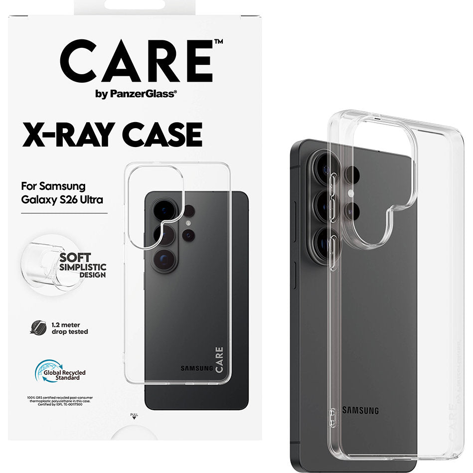 Handyhülle für Galaxy S26 Ultra, CARE by PanzerGlass X-Ray, Transparent