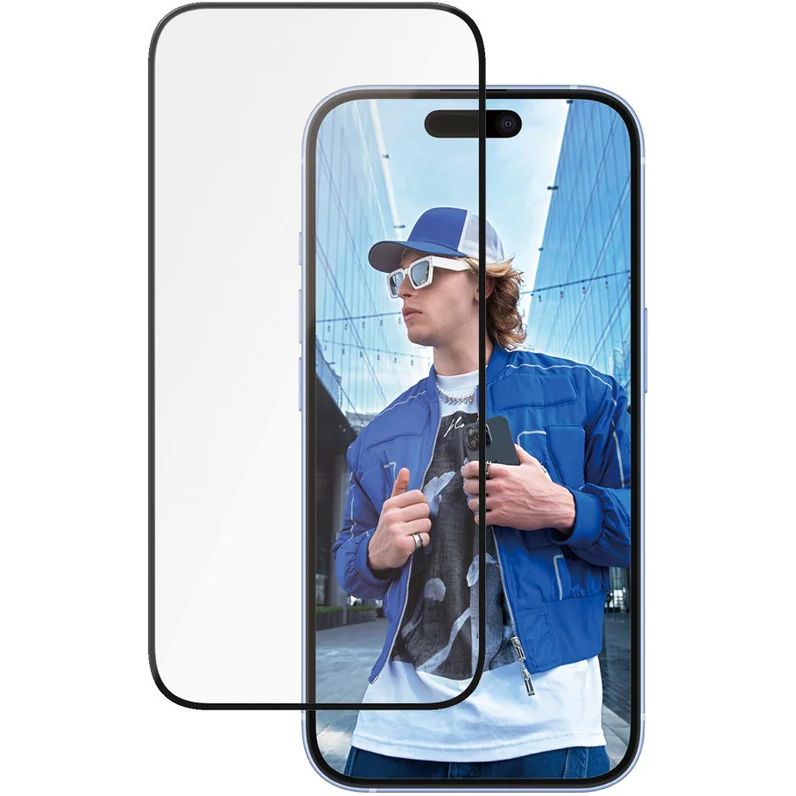 Gehärtetes Glas für iPhone 16 / iPhone 15, PanzerGlass Ceramic Ultra-Wide Fit + EasyAligner