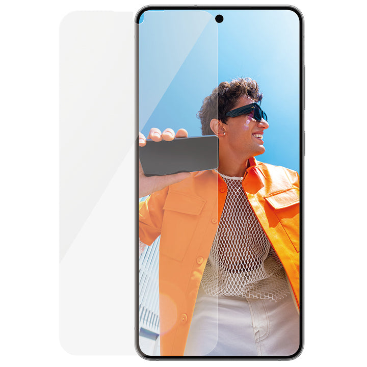 Gehärtetes Glas mit Applikator für Galaxy S25 Edge, PanzerGlass Ceramic Ultra-Wide Fit + EasyAligner