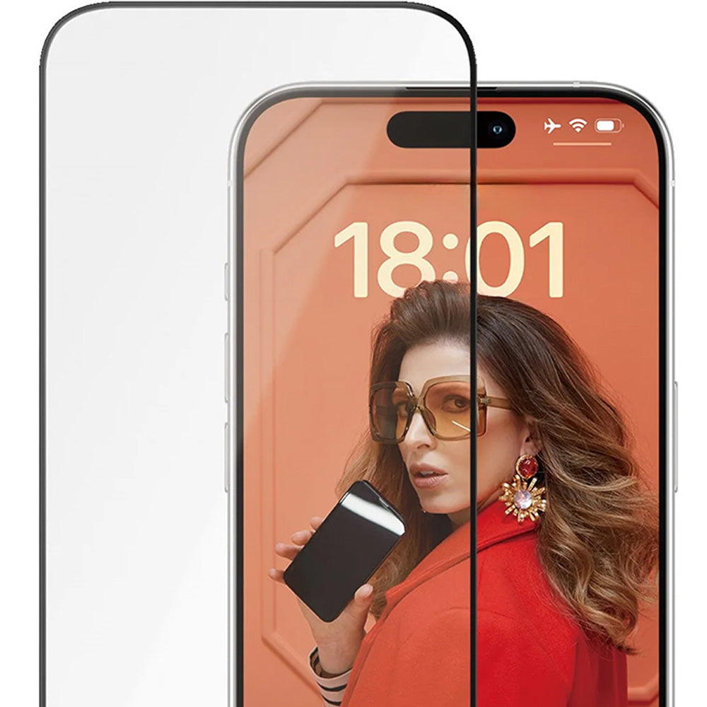 Gehärtetes Glas für iPhone 15 Pro, PanzerGlass Ceramic Ultra-Wide-Fit Easy Aligner