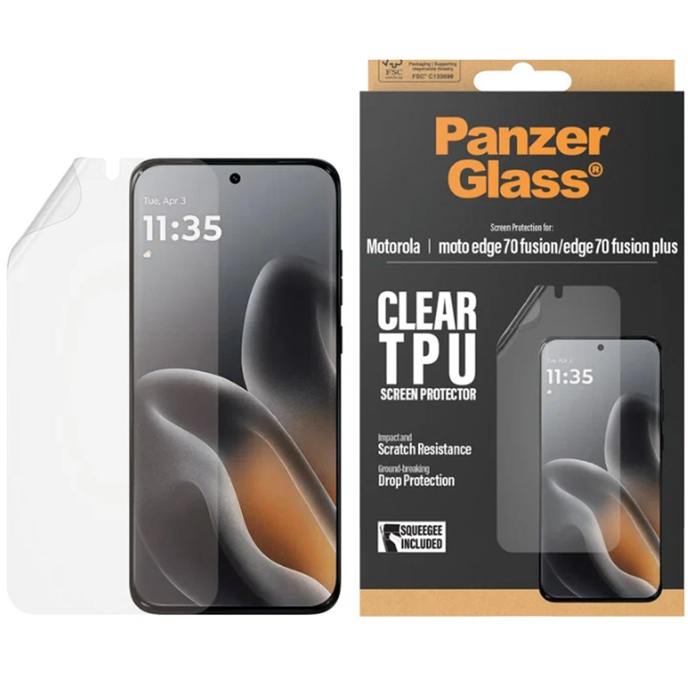 Folie für Motorola Edge 70 Fusion, PanzerGlass TPU Screen Protector, Transparent