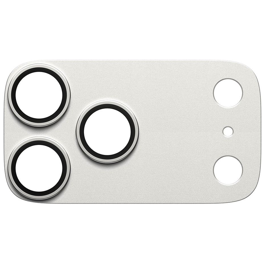 Gehärtetes Glas für die Kamera PanzerGlass Fender Camera Protector für iPhone 17 Pro Max, Silbern