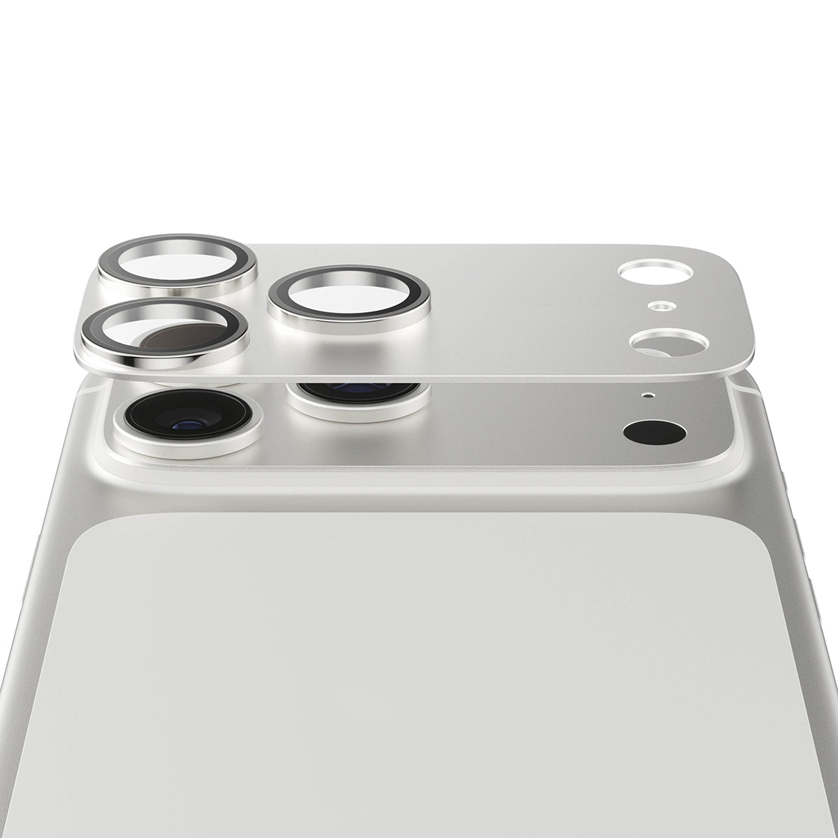 Gehärtetes Glas für die Kamera PanzerGlass Fender Camera Protector für iPhone 17 Pro Max, Silbern