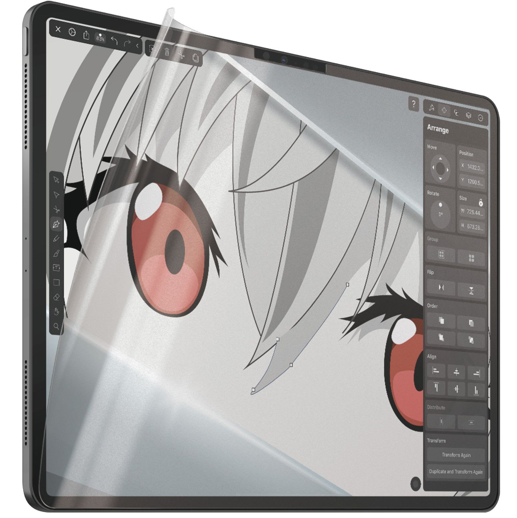 Antibakterielle Schutzfolie für iPad Pro 13" 7 gen. 2024 / iPad Air 13" 2024, PanzerGlass GraphicPaper